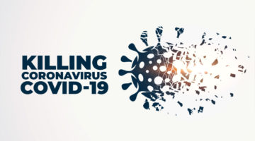 killing or destroying coronavirus covid-19 concept background